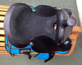 13" Tough 1 Youth Blue Western Saddle  24166